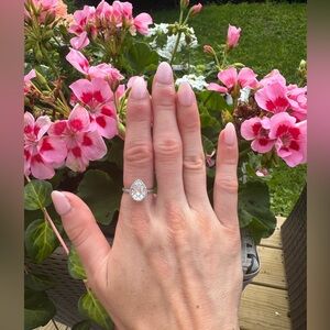 Pandora teardrop ring silver size 6 and 4.5